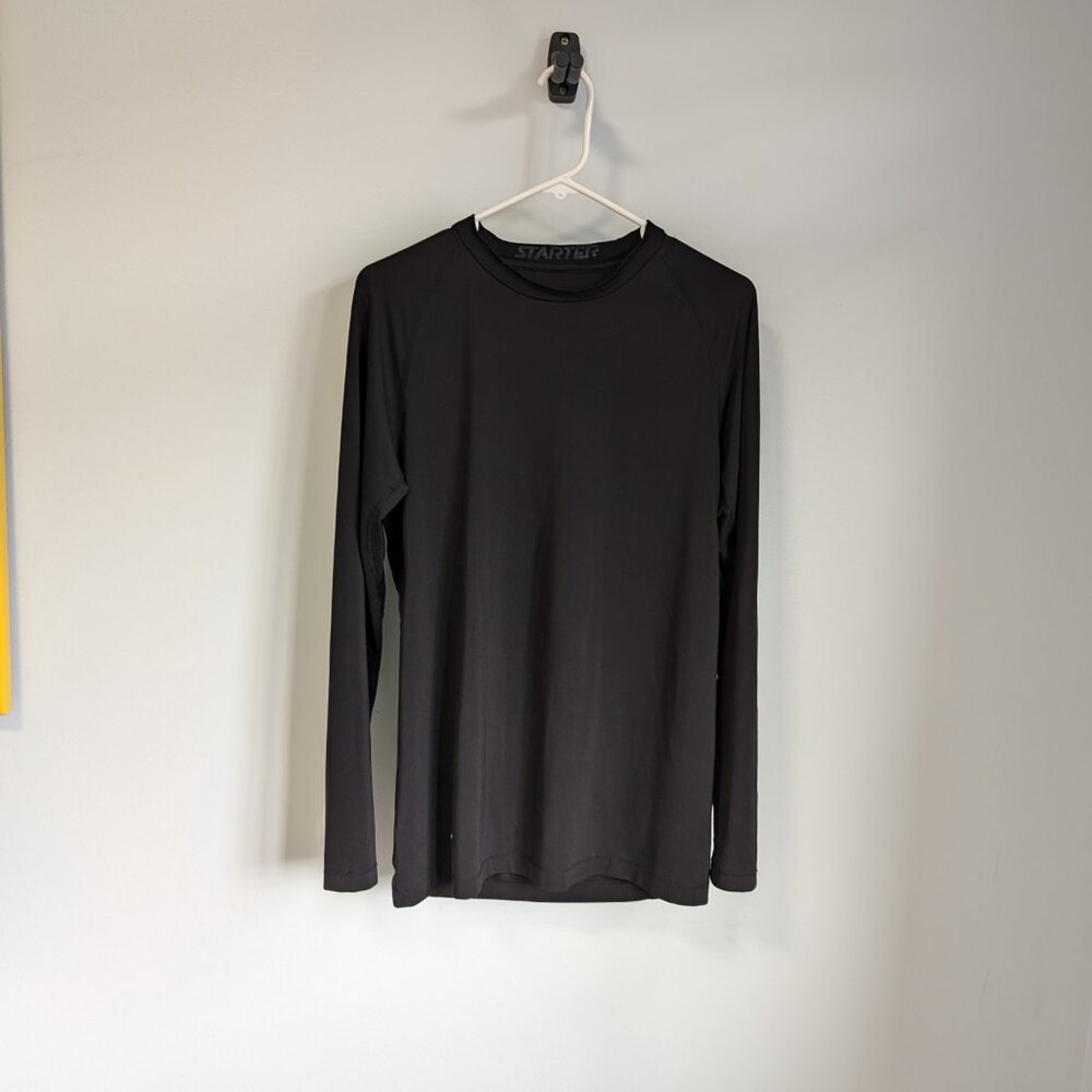 Slim Fit Black Running Shirt - Long Sleeve